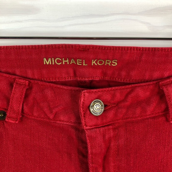 Micheal Kors Skinny Jeans Red Denim Size 2P - Picture 5 of 8